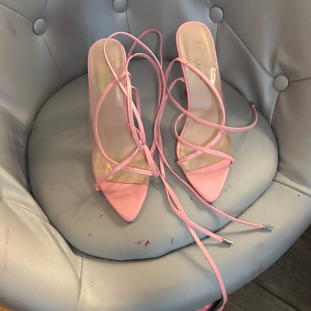 Lulu's Pink Strappy Heels